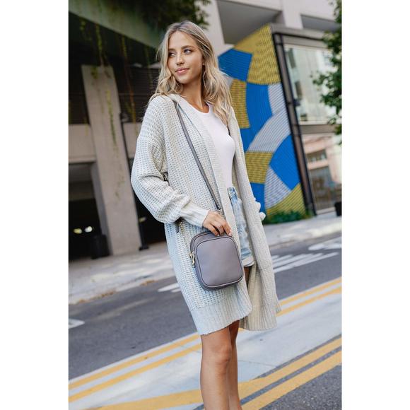 Multi Pocket Pu Leather Casual Crossbody Bag With Adjustable Strap Navy :^) - Picture 7 of 7